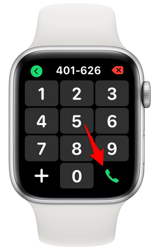 Type in the number and tap the receiver icon.