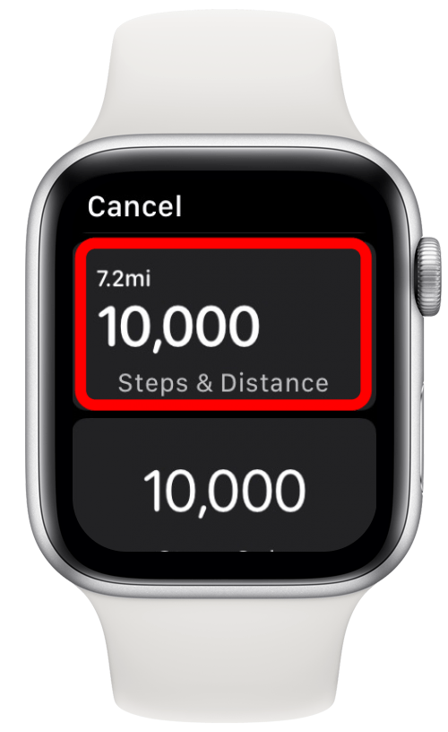 Scroll down to Pedometer and pick the option you want to see.