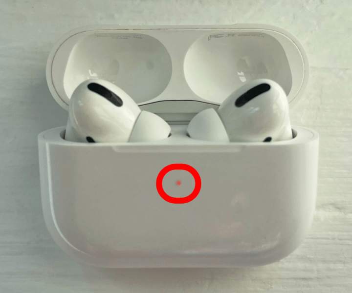 what does orange light on airpods mean