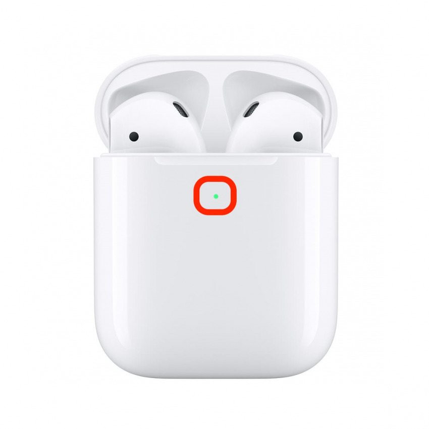 When the AirPods status button flashes white, you're in pairing mode.