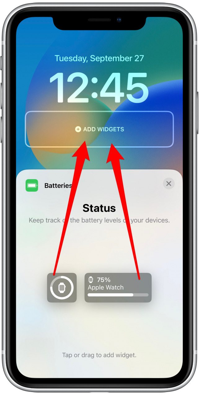 Scroll down and tap Batteries.