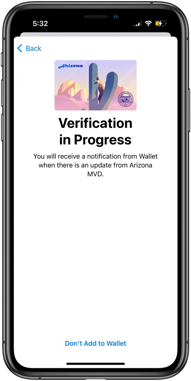 apple wallet app id verification in progress