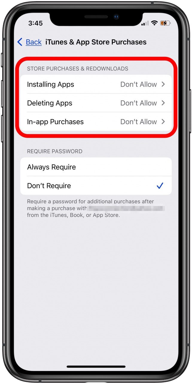 check each app setting to make sure it's enabled