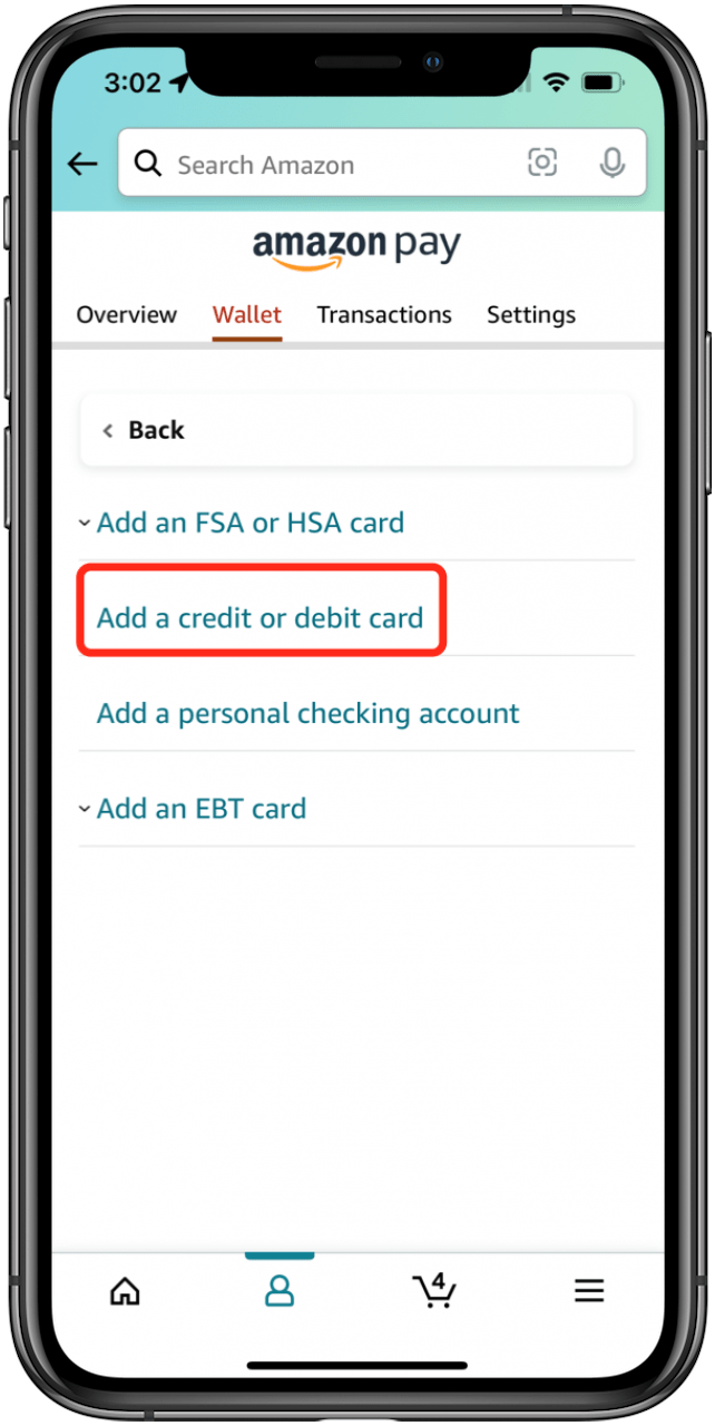 amazon add credit card